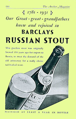 Russian Stout ad 1931