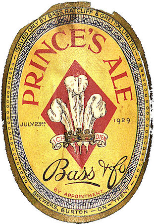 Bigger version of Princes Ale Label